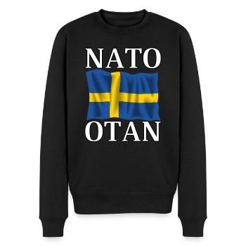 Prise de l’OTAN et drapeau suédois - Pull Premium bio Homme - noir - Devant - Nico (187cm)