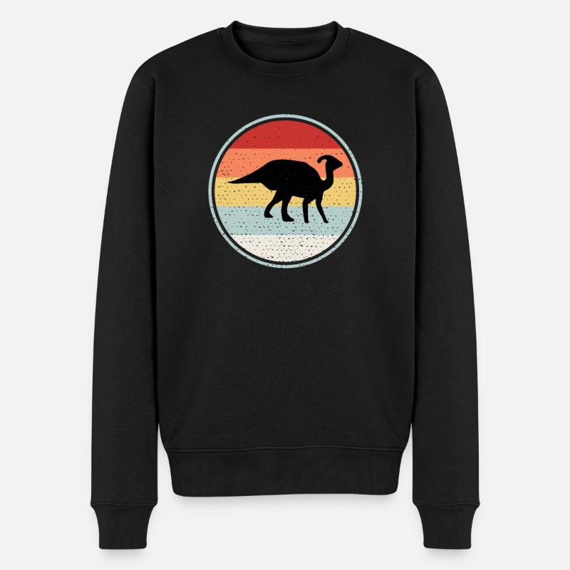 Dino - Männer Premium Bio Pullover - Schwarz