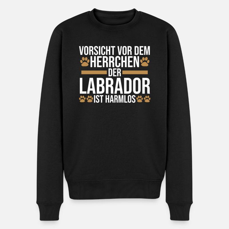 Labrador Hund Labradore Geschenk - Männer Premium Bio Pullover - Schwarz