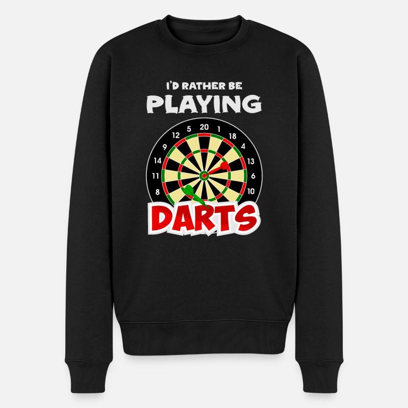 Dart Darts Dartspieler Dartscheibe darten - Männer Premium Bio Pullover - Schwarz
