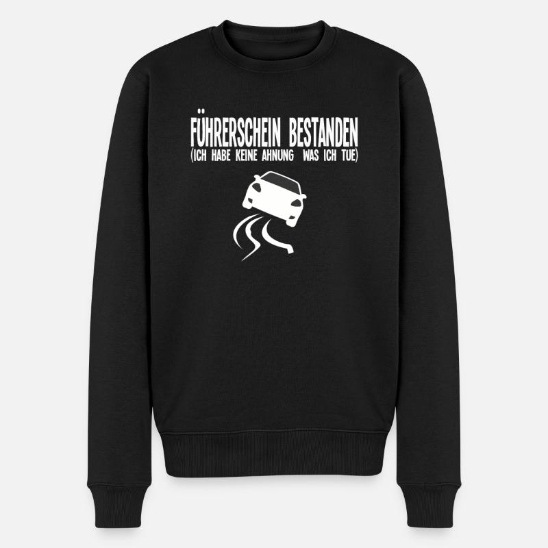 Führerschein Fahrschule Fahranfänger Geschenk - Männer Premium Bio Pullover - Schwarz