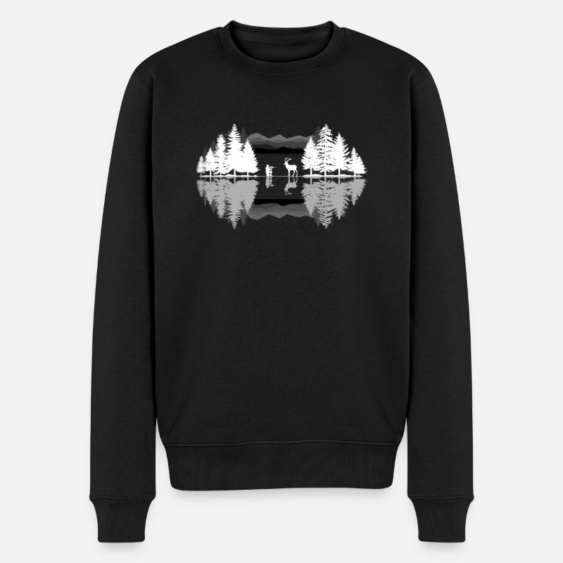 Jäger Jagd Jagen - Männer Premium Bio Pullover - Schwarz