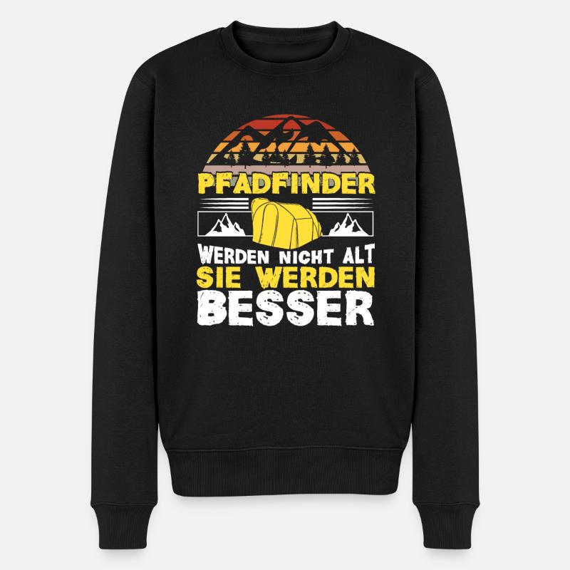 Pfadfinder werde nicht alt sie werden besser - Männer Premium Bio Pullover - Schwarz