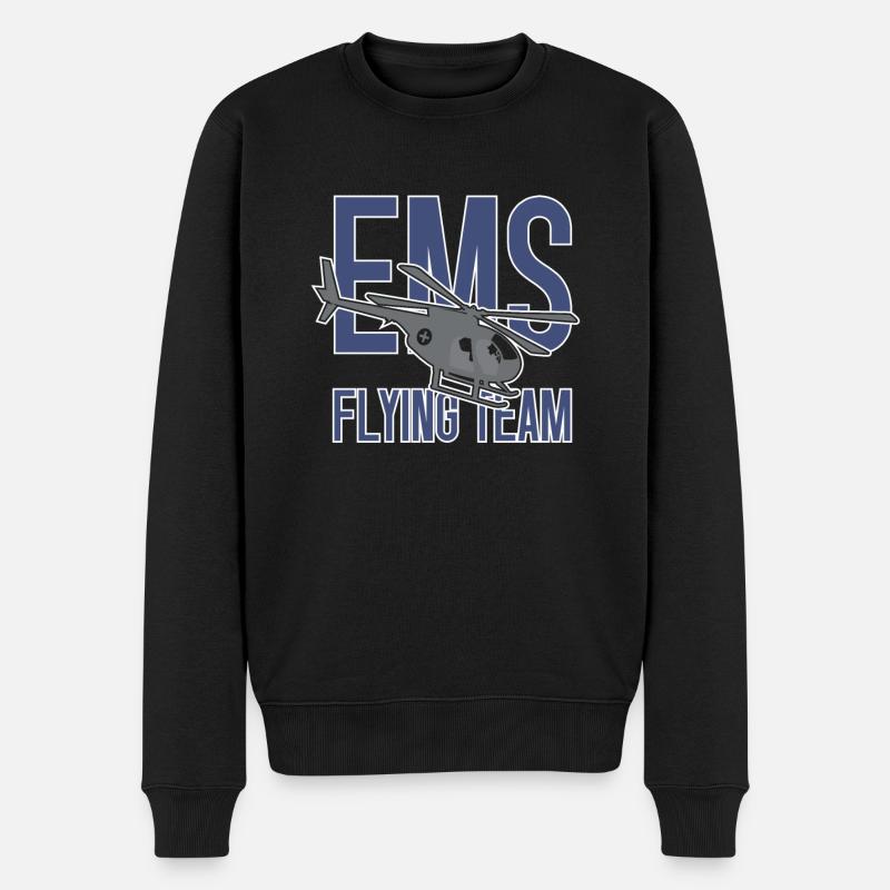 Helikopter Hubschrauber Pilot Heli - Männer Premium Bio Pullover - Schwarz