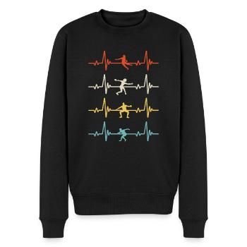 Discus Throwing Discus Thrower Track and Field - Men's Premium Organic Jumper - black - Front - Nico (187cm)