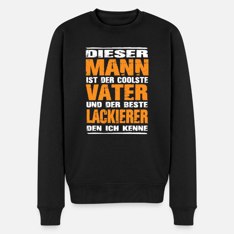 Lackierer - Männer Premium Bio Pullover - Schwarz