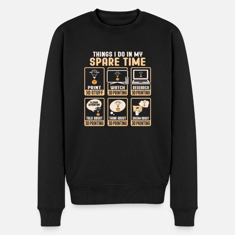 3D-Druck-Design für einen 3D-Drucker-Lüfter - Männer Premium Bio Pullover - Schwarz