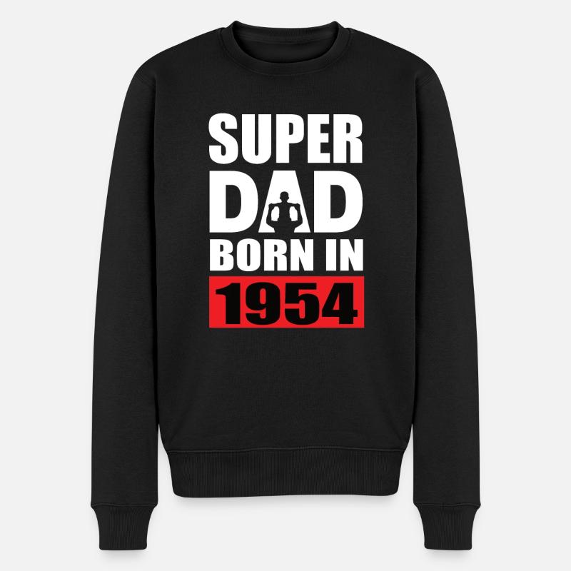 Anniversaire de papa 1954 - Pull Premium bio Homme - noir