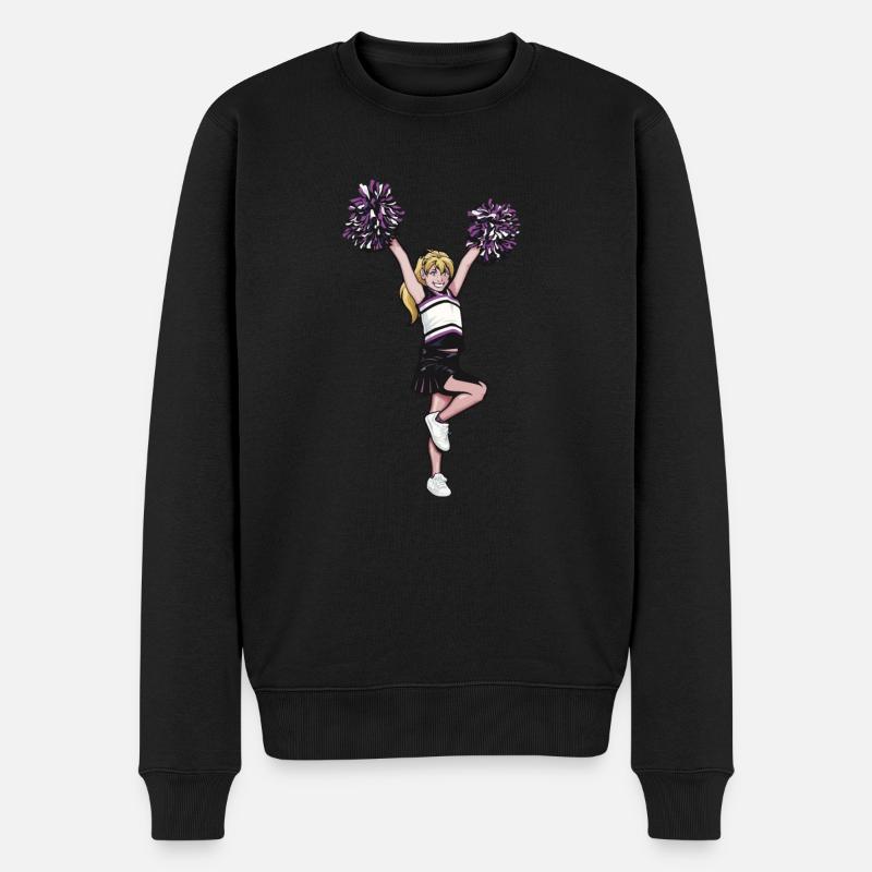 Cheerleading Cheerleader - Männer Premium Bio Pullover - Schwarz