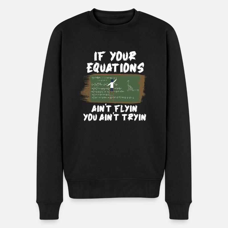 Mathe Mathematik - Männer Premium Bio Pullover - Schwarz