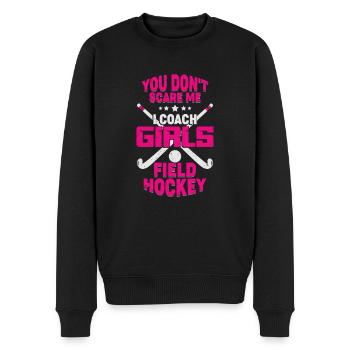 Women's Hockey Team Coach Coach Gift - Men's Premium Organic Jumper - black - Front - Nico (187cm)