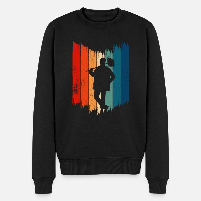 Schornsteinfeger Retro Schornsteinfeger - Männer Premium Bio Pullover - Schwarz