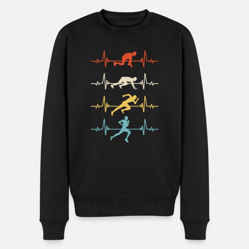 Ultramarathon Marathoner Marathon Running - Männer Premium Bio Pullover - Schwarz