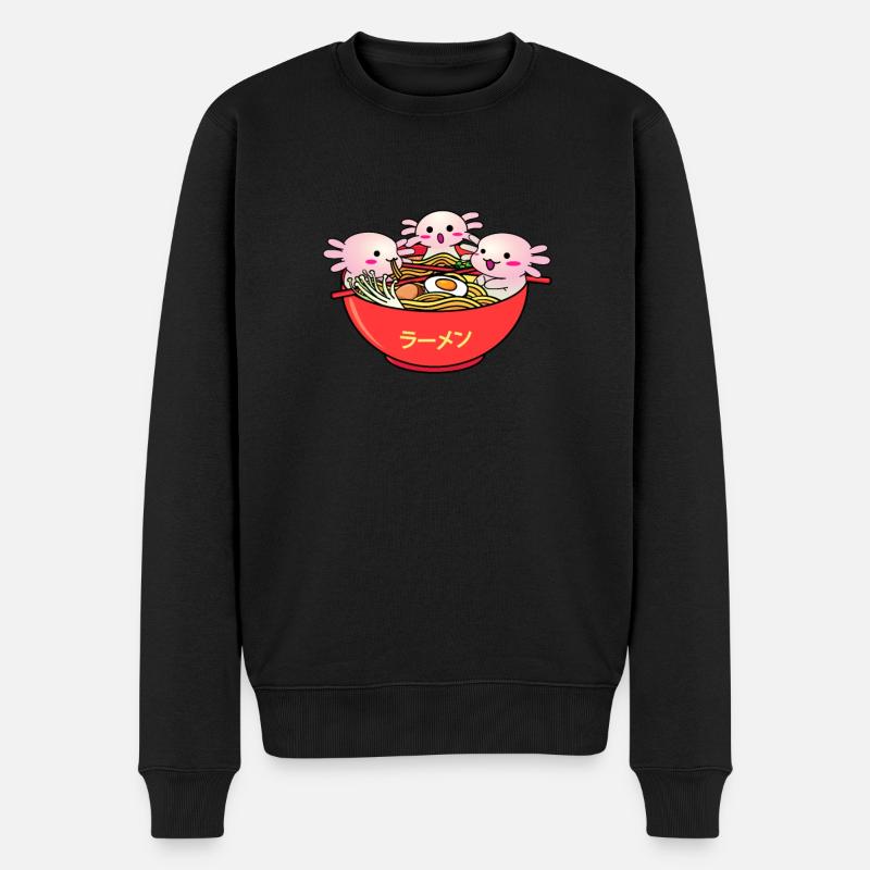 Axolotl Mignon Axolotls Ramen Japonais - Pull Premium bio Homme - noir