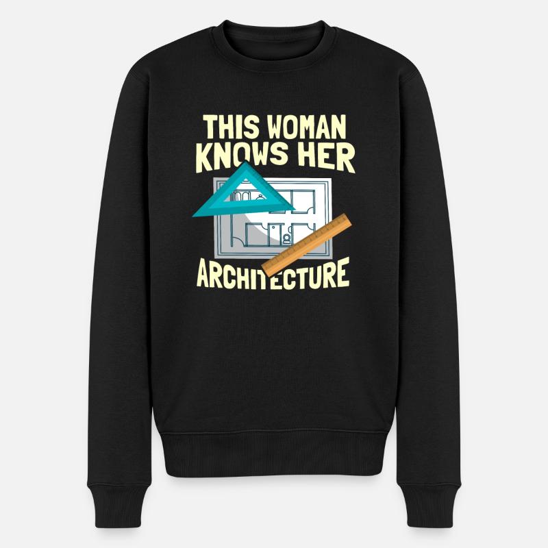 Architekt - Männer Premium Bio Pullover - Schwarz