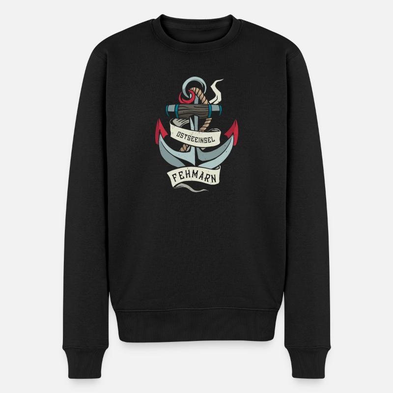 Insel Fehmarn I Sonneninsel Ostsee Ostholstein - Männer Premium Bio Pullover - Schwarz