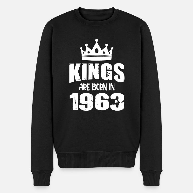 Les rois sont nés en 1963 - Pull Premium bio Homme - noir