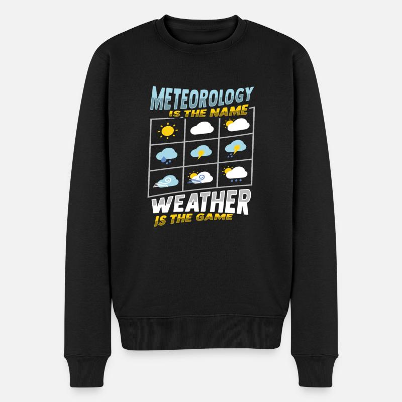 Meteorologe Wettervorhersage - Männer Premium Bio Pullover - Schwarz