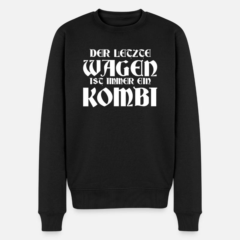 Der letzte Wagen ist ein Kombi schwarzer Humor - Männer Premium Bio Pullover - Schwarz