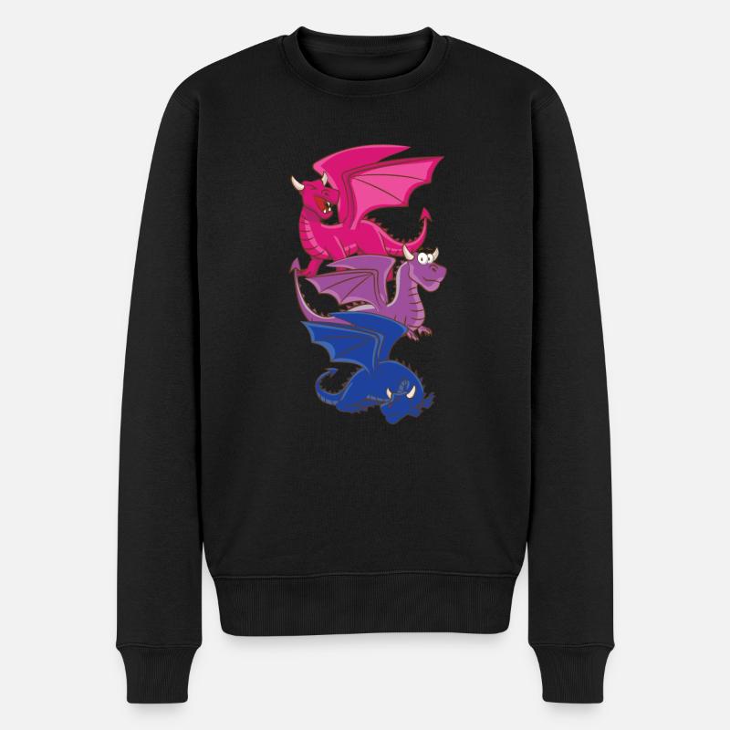 Bisexueller Drache Bisexuell - Männer Premium Bio Pullover - Schwarz