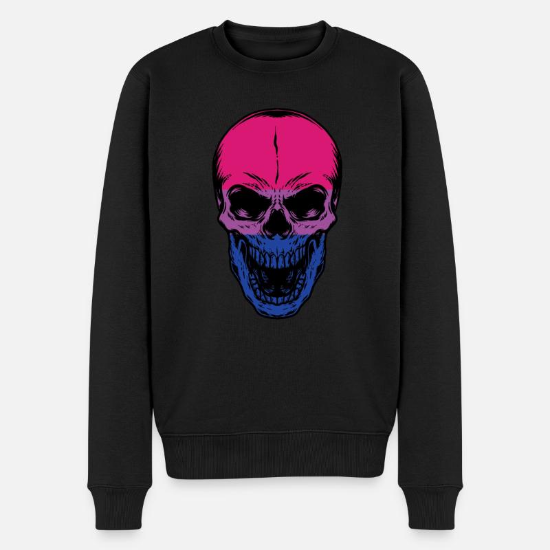 Bisexueller Schädel Bisexueller Schädel - Männer Premium Bio Pullover - Schwarz