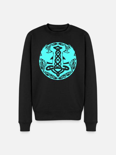 Ravens Viking Crows Jewelry Raven - Men's Premium Organic Jumper - black