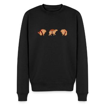 Conception d’animaux de compagnie Capybara pour un amateur de sushis - Pull Premium bio Homme - noir - Devant - Nico (187cm)