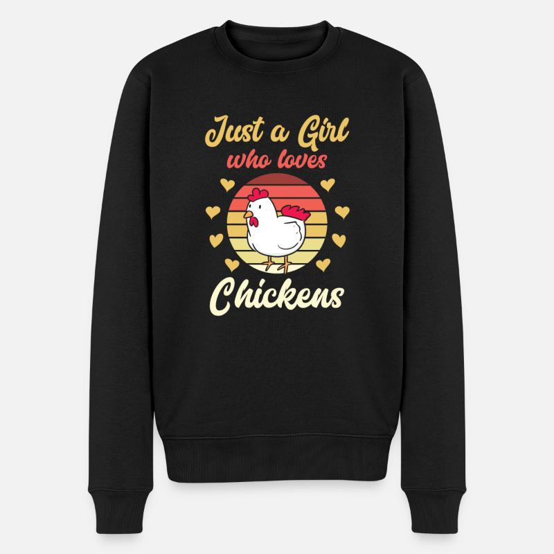Chicken Chicken Girls - Pull Premium bio Homme - noir