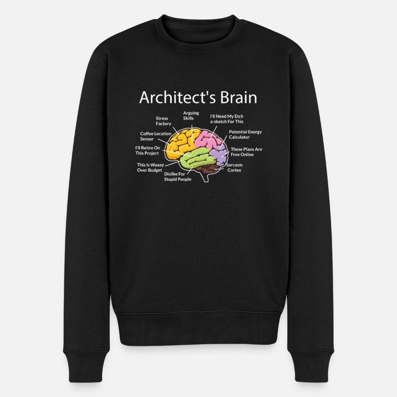Architect, Architecture, architects brain - Men's Premium Organic Jumper - black