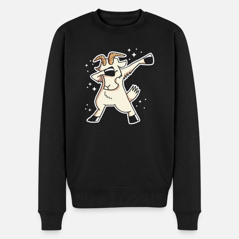 Chèvre Chèvre Chèvres - Pull Premium bio Homme - noir