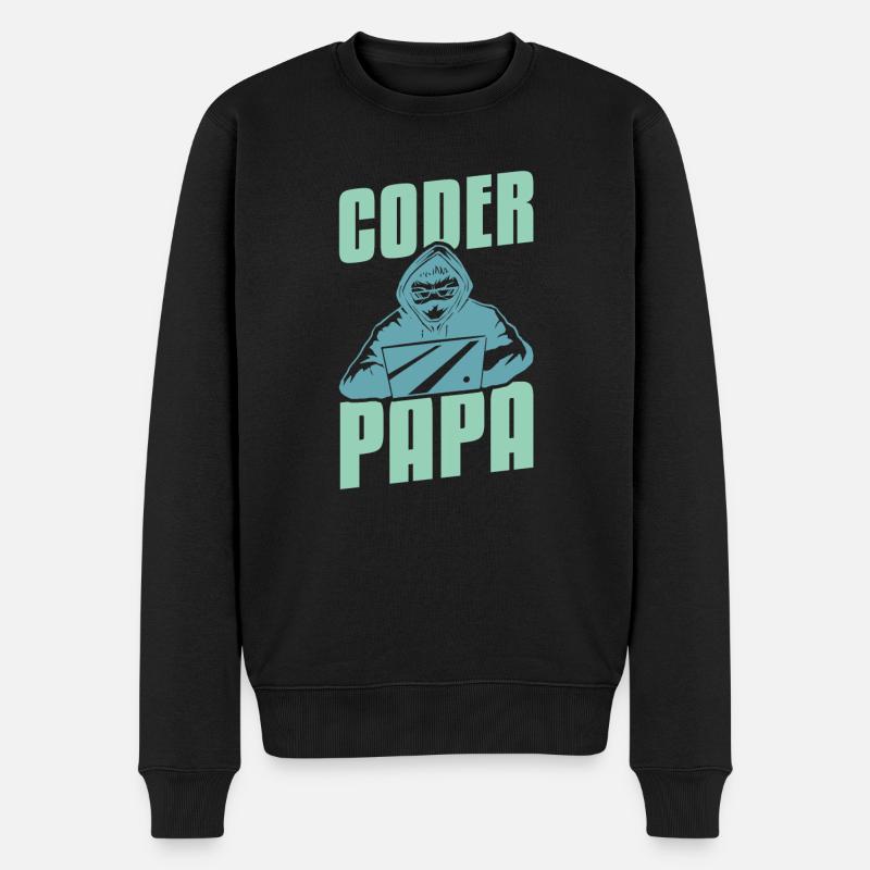Programmierer Coder Software Entwickler - Männer Premium Bio Pullover - Schwarz