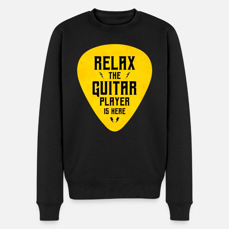 Détendez-vous Le guitariste est ici - Pull Premium bio Homme - noir