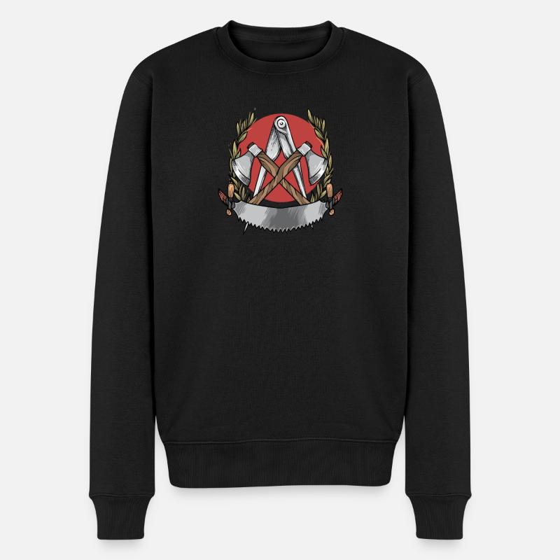 Zimmermann I Zunft Wappen Wanderschaft Motiv für - Männer Premium Bio Pullover - Schwarz