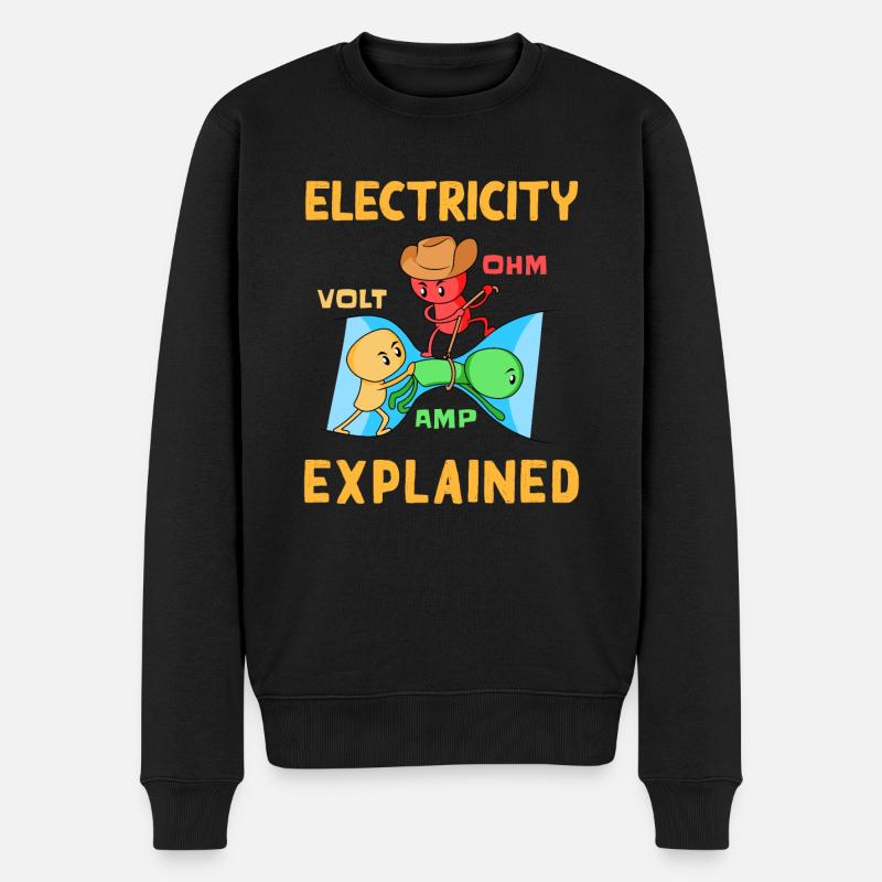 Elektriker Elektrotechniker Elektroniker - Männer Premium Bio Pullover - Schwarz