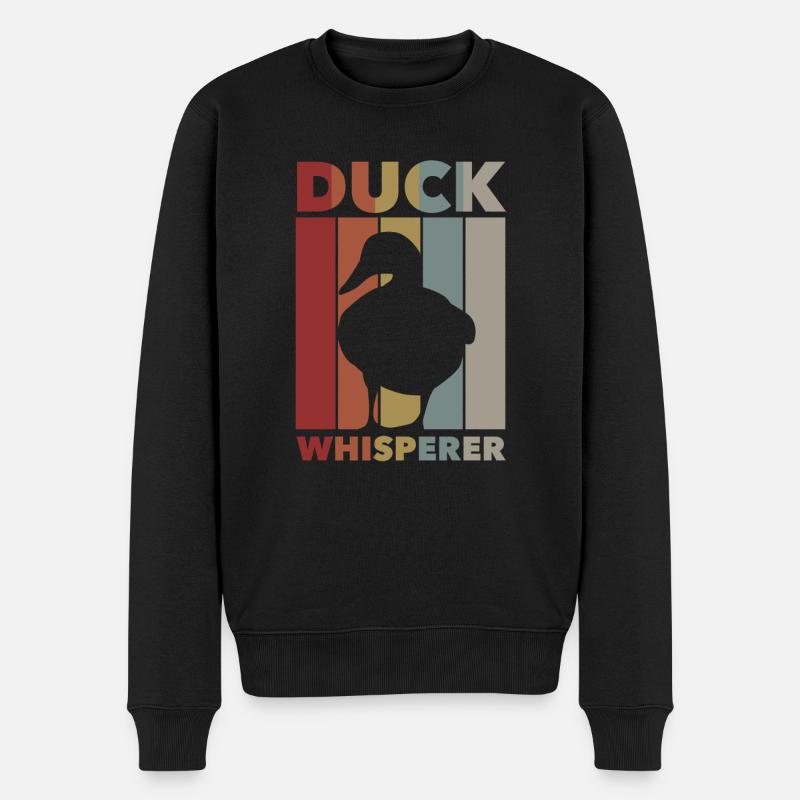 Ente - Männer Premium Bio Pullover - Schwarz