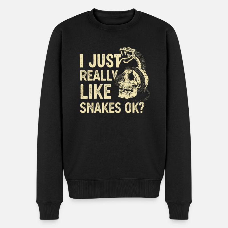 Snake Snake Snake - Men's Premium Organic Jumper - black