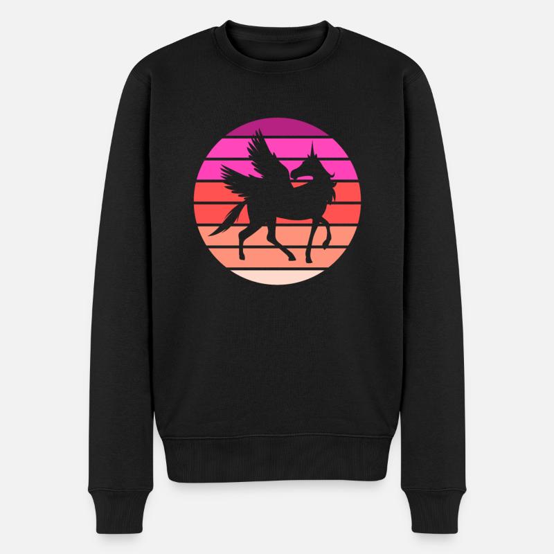 Pegasus - Männer Premium Bio Pullover - Schwarz