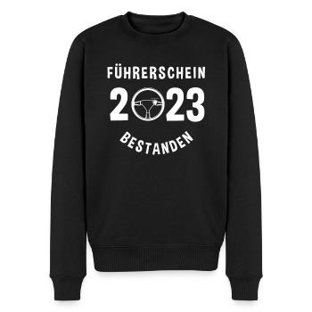 Führerschein Bestanden 2023 Fahranfänger - Männer Premium Bio Pullover - Schwarz - Vorne - Nico (187cm)