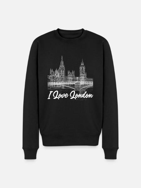 London - Men's Premium Organic Jumper - black
