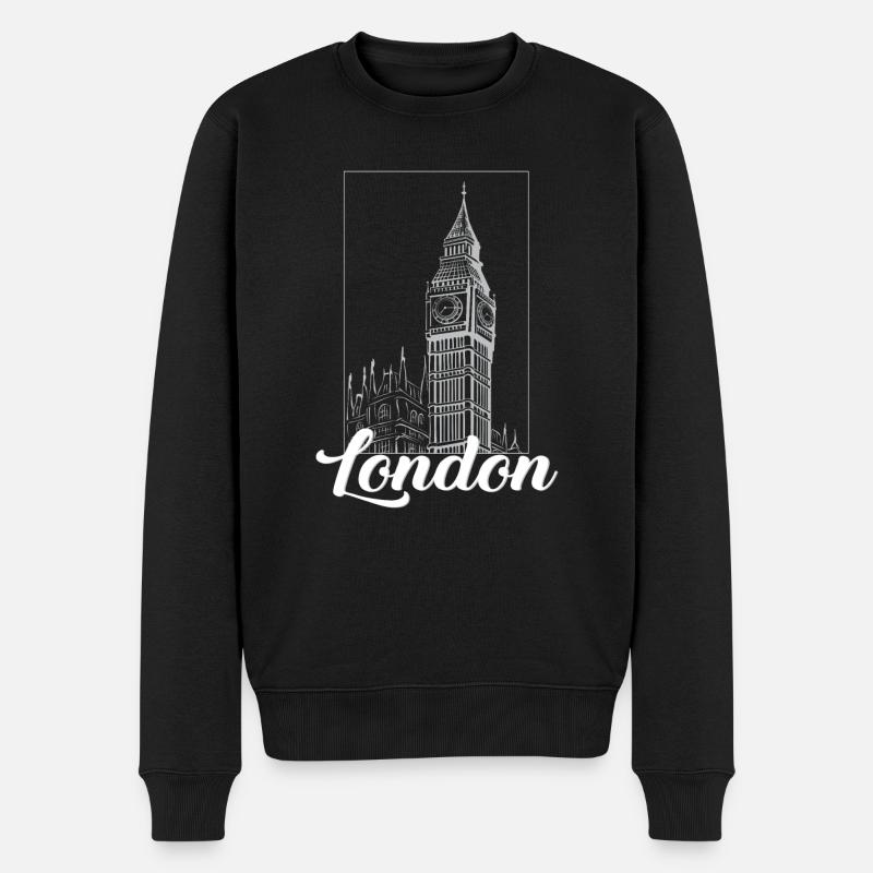 Londres - Pull Premium bio Homme - noir
