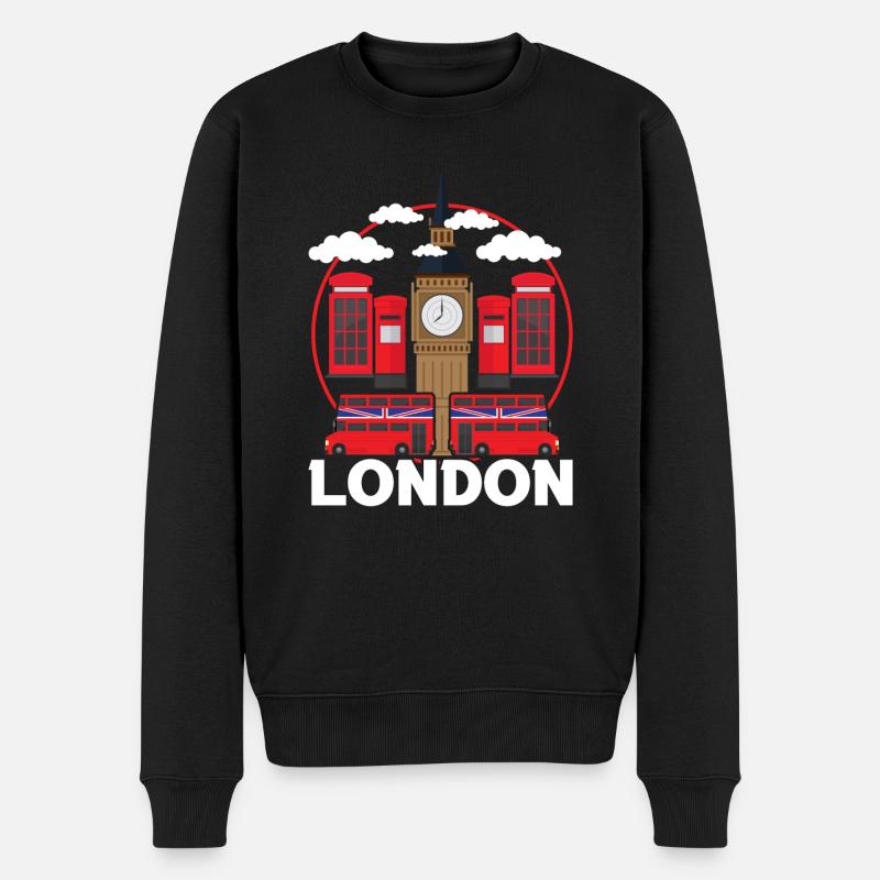 Londres - Pull Premium bio Homme - noir