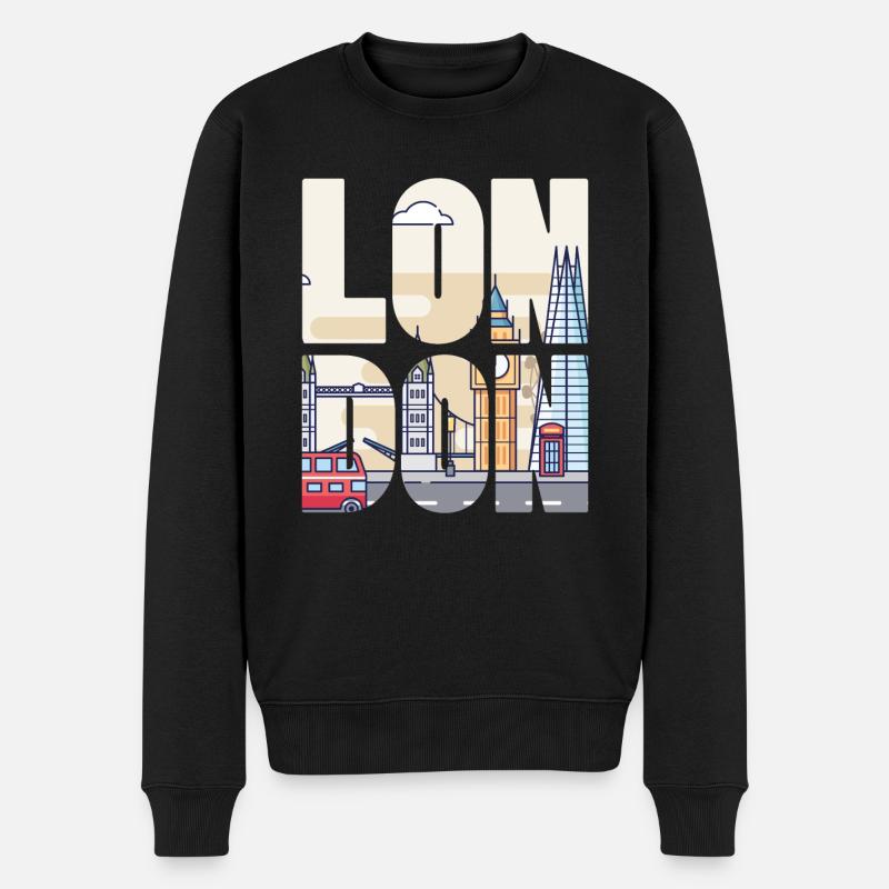 Londres - Pull Premium bio Homme - noir