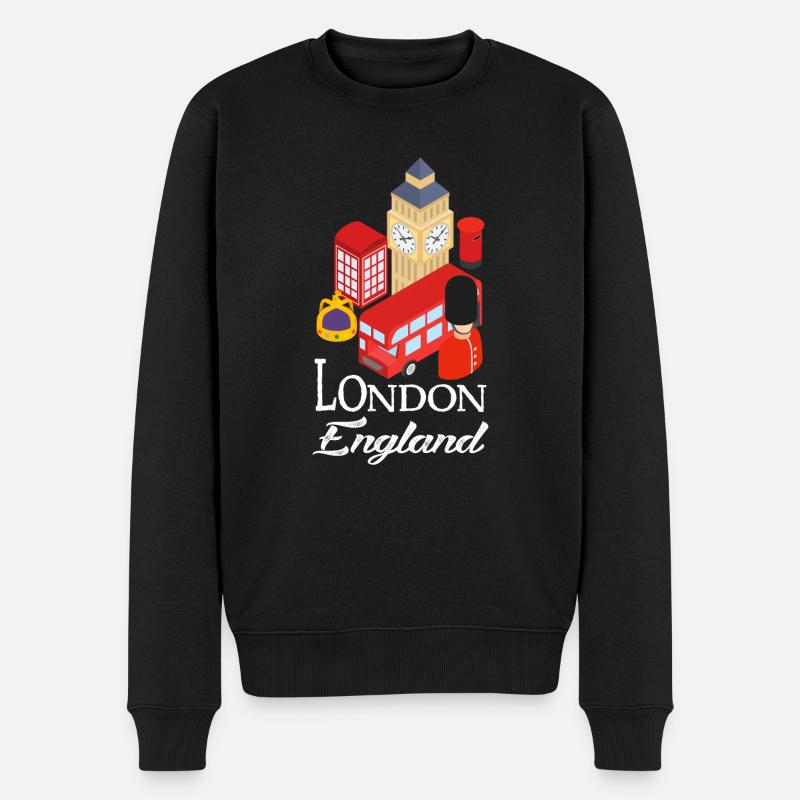 Londres - Pull Premium bio Homme - noir