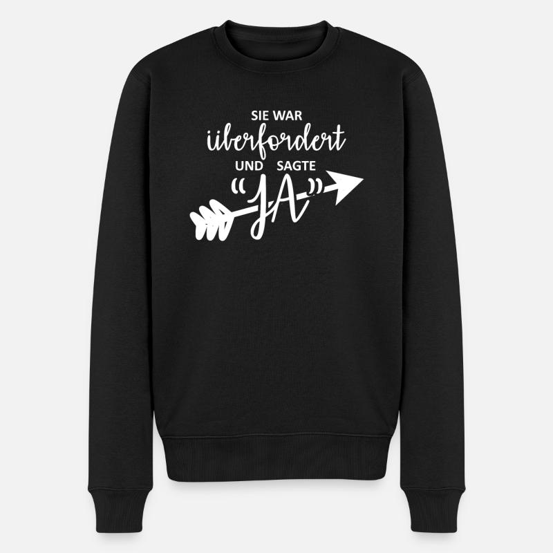 Junggesellinnenabschied Witz Braut - Männer Premium Bio Pullover - Schwarz