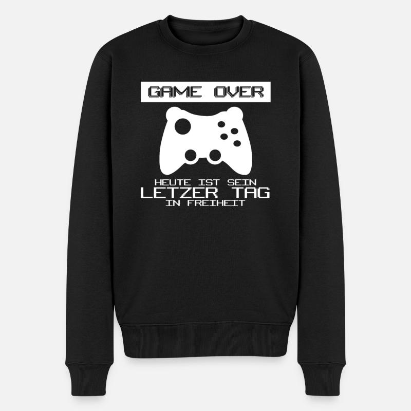 Junggesellenabschied Gamer Junggeselle - Männer Premium Bio Pullover - Schwarz