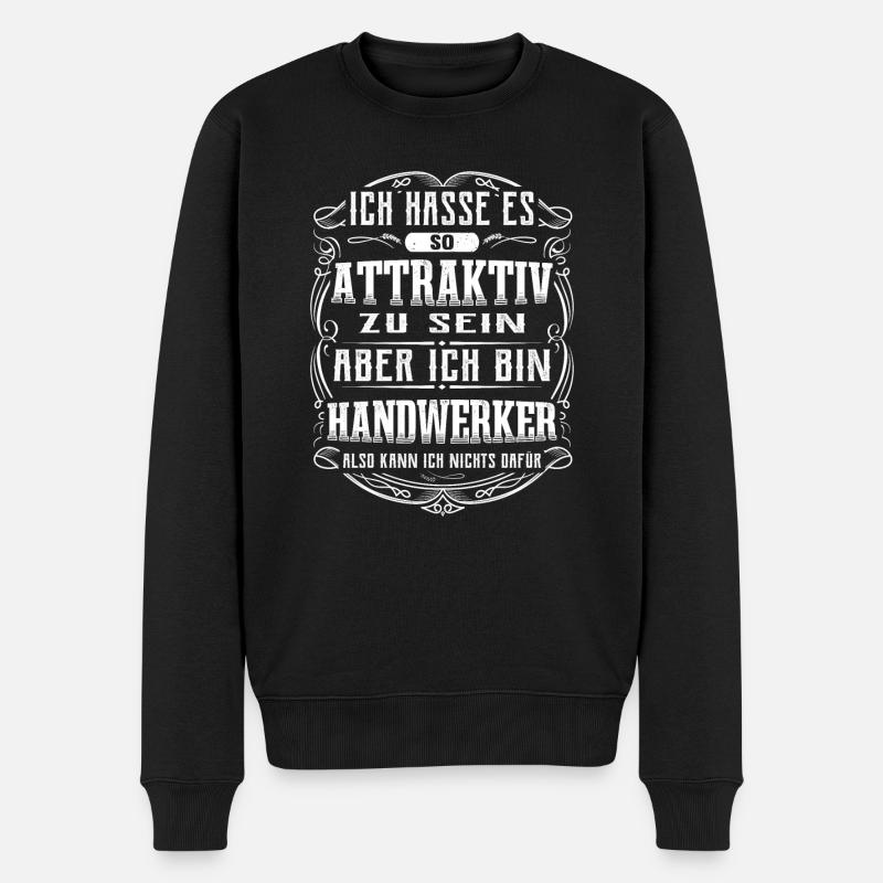 Handwerker Humor Handwerk Lustig Heimwerker - Männer Premium Bio Pullover - Schwarz