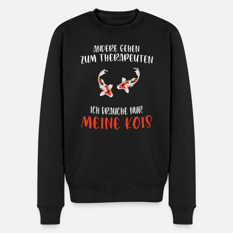 Kois Fisch Koifisch Geschenk - Männer Premium Bio Pullover - Schwarz