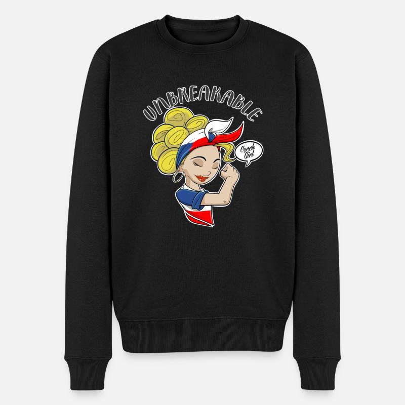 Czech Girl Unbreakable I Czech Heritage Czech - Männer Premium Bio Pullover - Schwarz