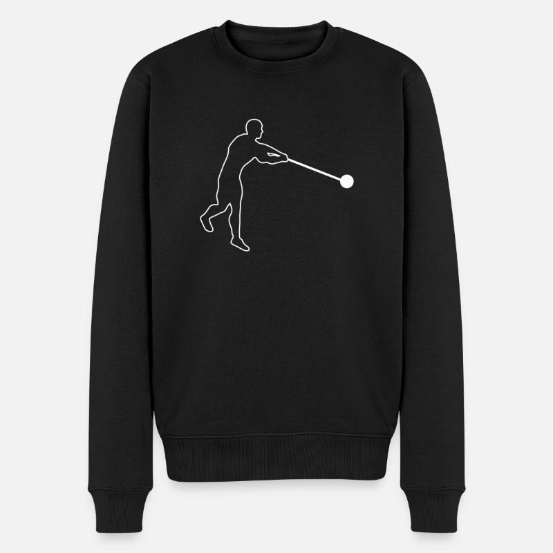 Hammerwurf Hammerwerfer Shirt Geschenk - Männer Premium Bio Pullover - Schwarz