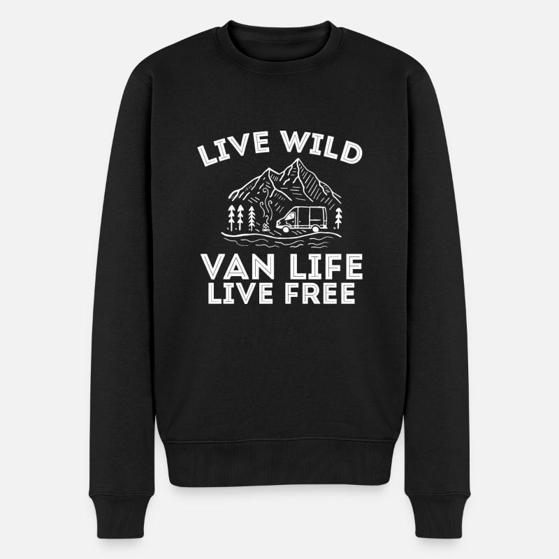 Van Life - Pull Premium bio Homme - noir